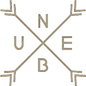 The image shows a logo with four arrows forming an "X" shape, with the letters "N," "E," "U," and "B" positioned between the arrows.