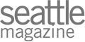 The image contains the logo of "Seattle magazine" with the text displayed in a stylized font.